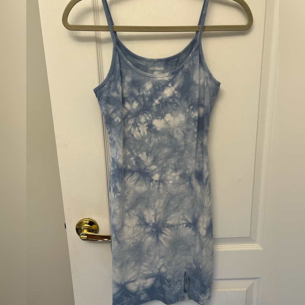 Blue tight tie dye dress. Worn once. From target.